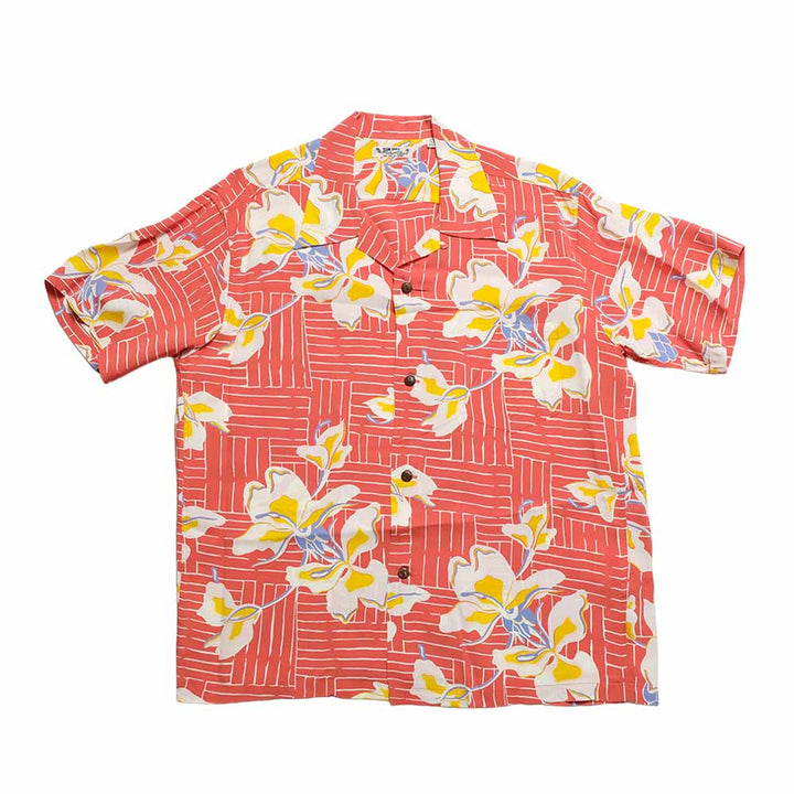 SUN SURF - S/S RAYON HAWAIIAN SHIRT - WHITE GINGER - SS39615