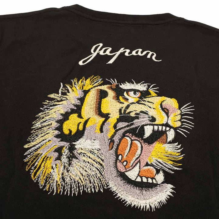 TAILOR TOYO - L/S SUKA T-SHIRT - EMBROIDERED - TIGER - TT69649