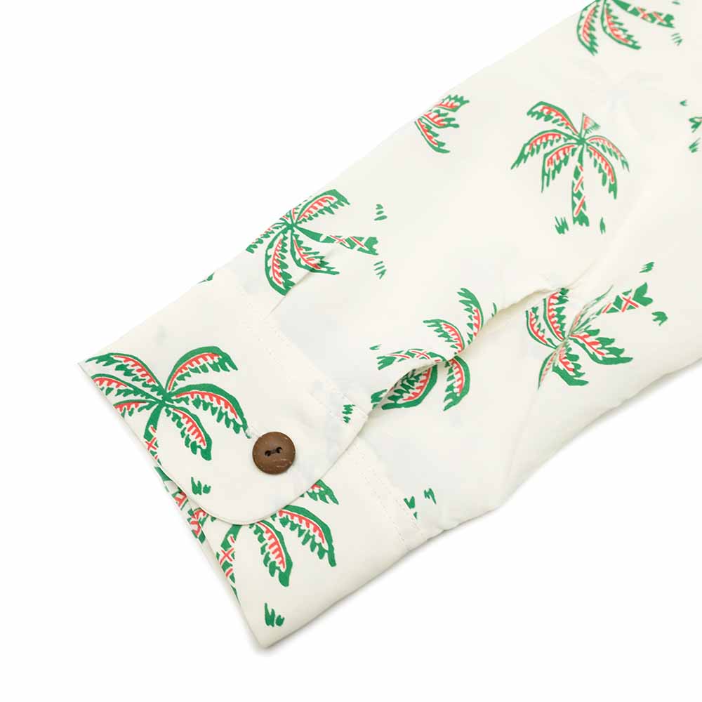 SUN SURF - STORE LIMITED - L/S RAYON HAWAIIAN SHIRT - SCATTERED PALMTREE - SS39427LS