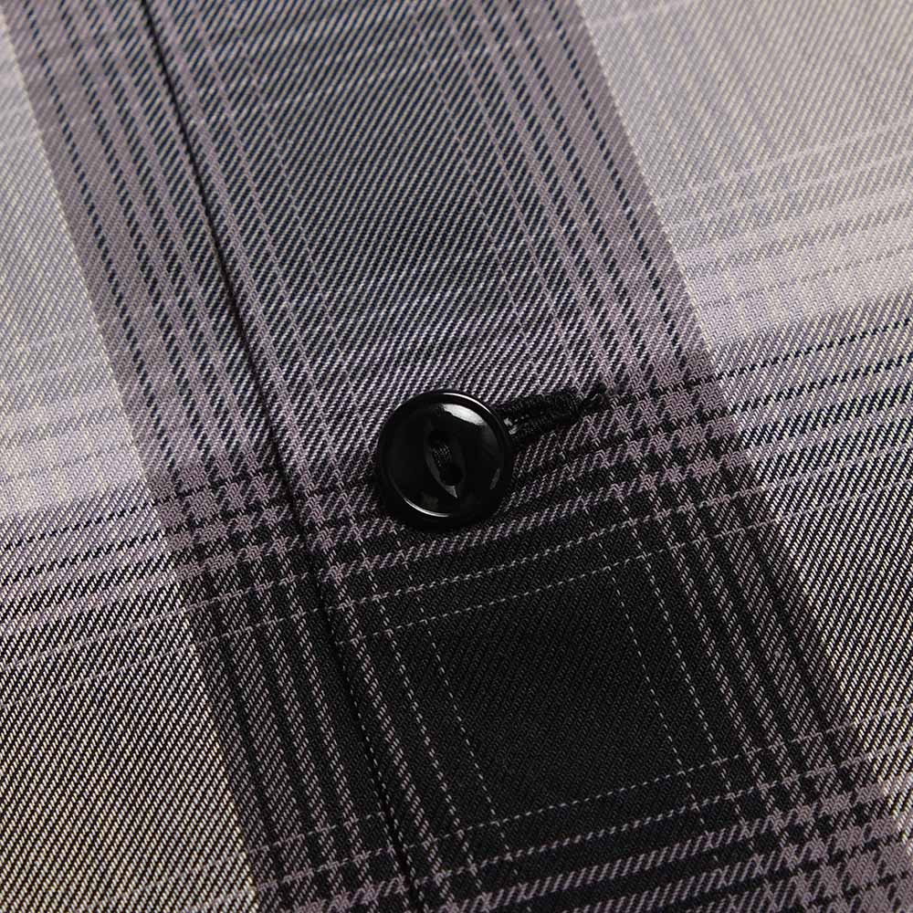 SUGAR CANE - COTTON OMBRE PLAID - S/S OPEN SHIRT - SC39724