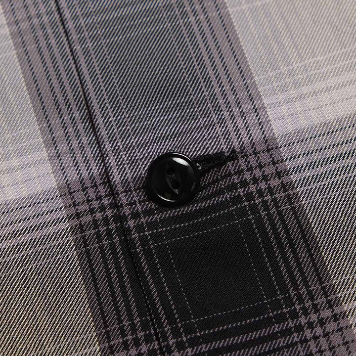SUGAR CANE - COTTON OMBRE PLAID - S/S OPEN SHIRT - SC39724
