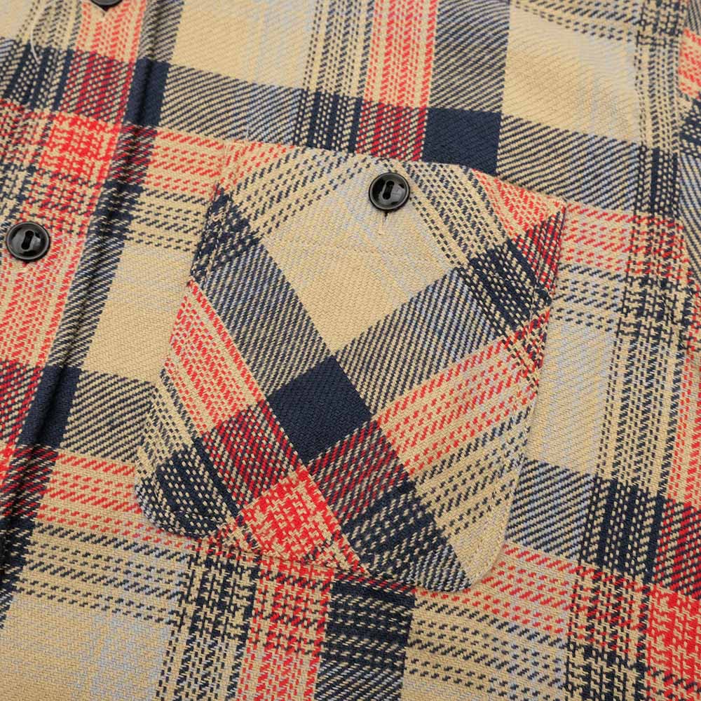 SUGAR CANE - TWILL CHECK WORK SHIRT - SC29562