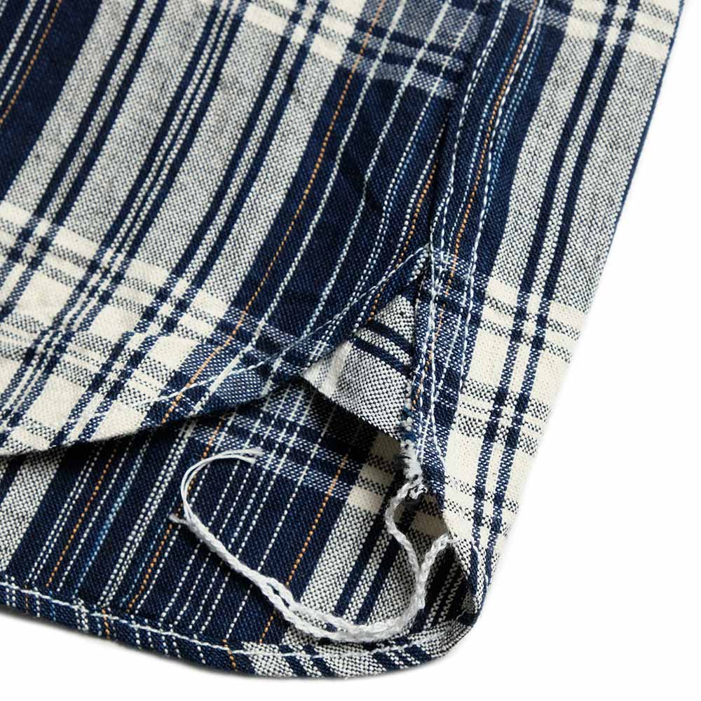 SUGAR CANE - FICTION ROMANCE - 6oz. INDIGO CHECK WORK SHIRT - SC29670