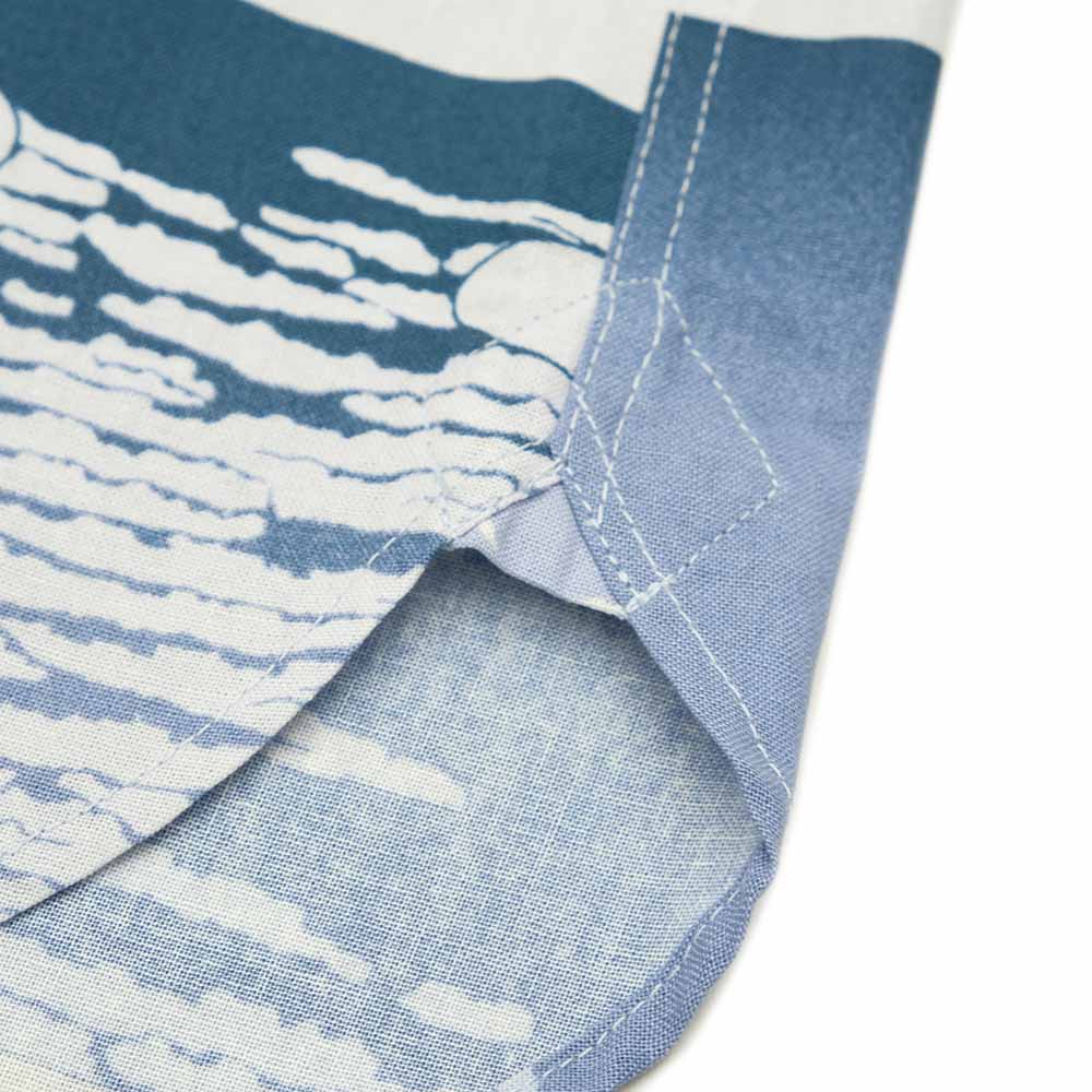 衣櫻 - シーチング素材 - 長袖レギュラーシャツ - 赤富士 - SA1665