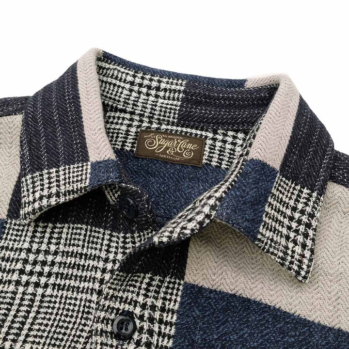 SUGAR CANE - Add Human Labor - PATCHWORK CHECK WORK SHIRT - SC29589