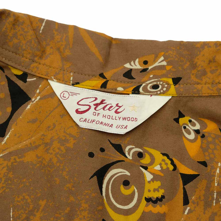STAR OF HOLLYWOOD - TYPEWRITER COTTON OPEN SHIRT - OWL - SH39494