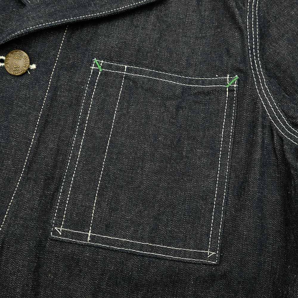 SUGAR CANE - FICTION ROMANCE - 11oz. BLUE DENIM 1920's WORK COAT - SC15503