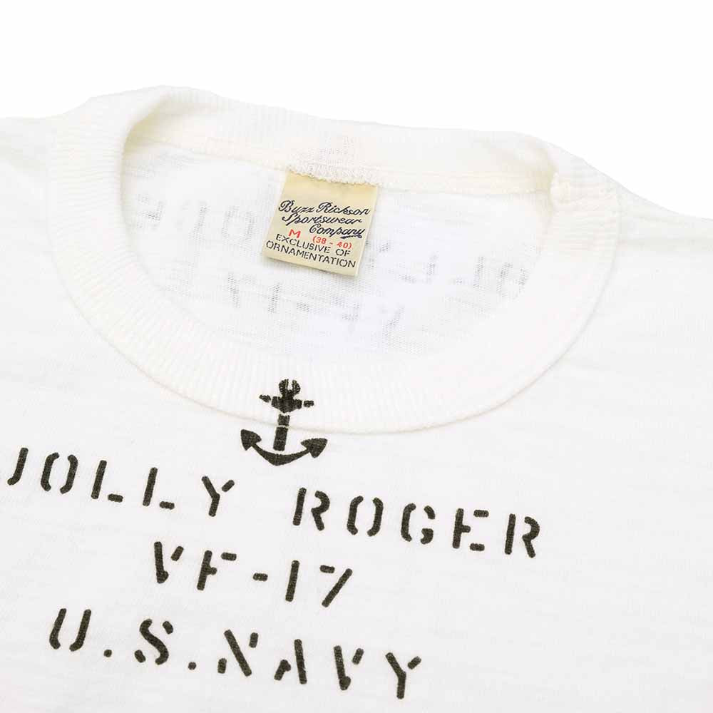 BUZZ RICKSON'S - SLUB YARN T-SHIRT - VF-17 JOLLY ROGER - BR79561