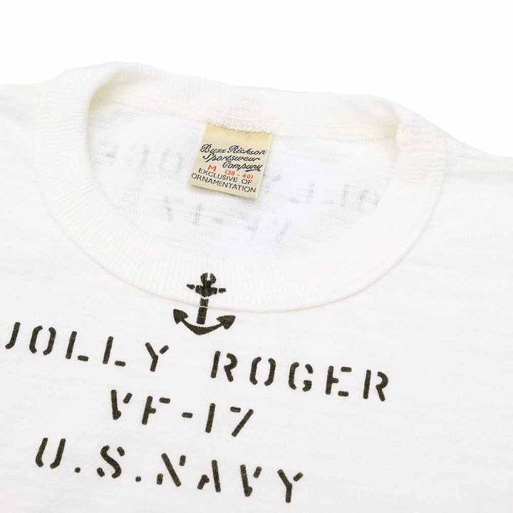 BUZZ RICKSON'S - SLUB YARN T-SHIRT - VF-17 JOLLY ROGER - BR79561