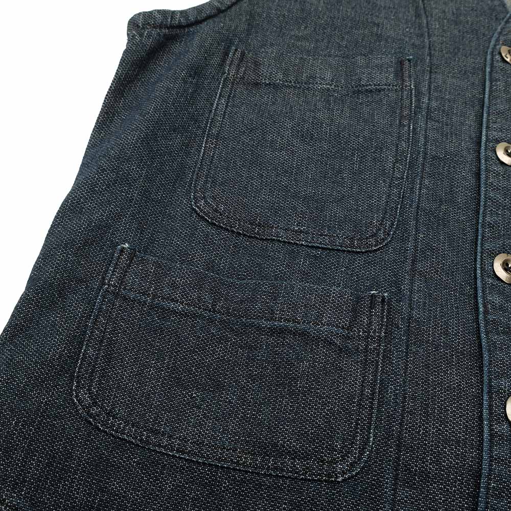 Soundman - Working Waist Coat - Marcy - Cotton / Linen Honey Cord Denim - M376-507Z