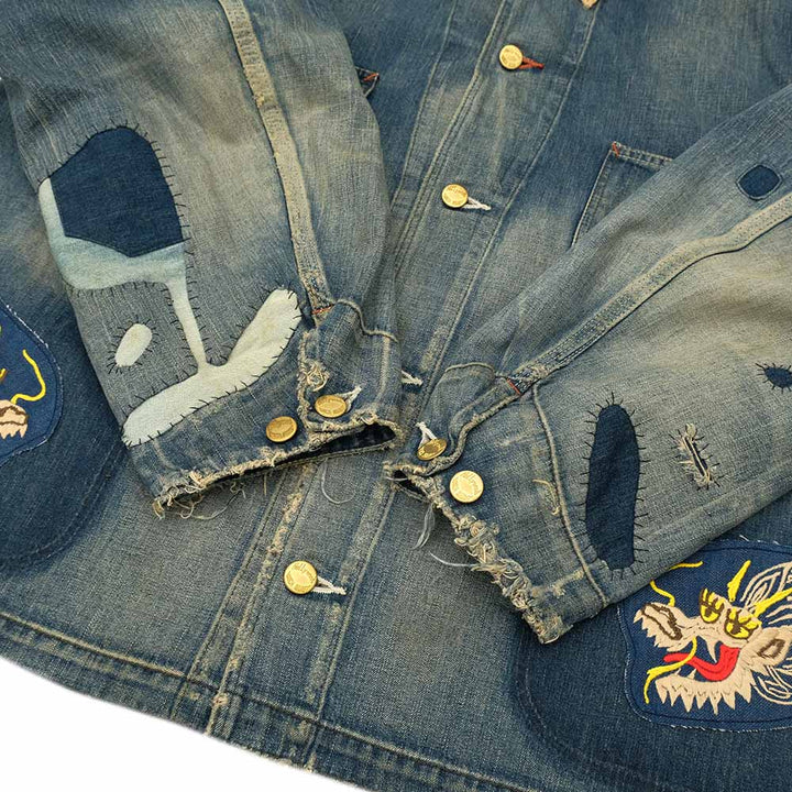 HOLLYWOOD RANCH MARKET - Light Denim Attachment Remake Short Coverall - 1018003