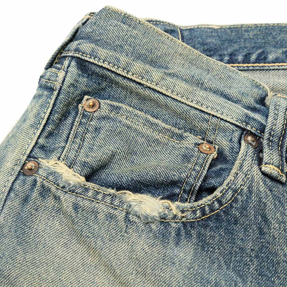 SUGAR CANE - 14.25oz. DENIM 1947 REMAKE AGED MODEL - REGULAR STRAIGHT - SC41947SR