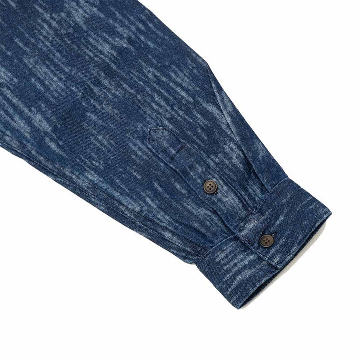 KOROMO ZAKURA - Soft Cotton Denim - Long-Sleeve Denim Shirt - Melange - SA1728