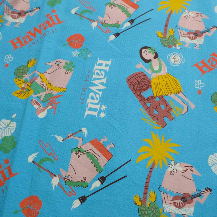 SUN SURF - COTTON SEERSUCKER OPEN SHIRT - TRIP TO HAWAII - by RYOHEI YANAGIHARA with MOOKIE - SS39537
