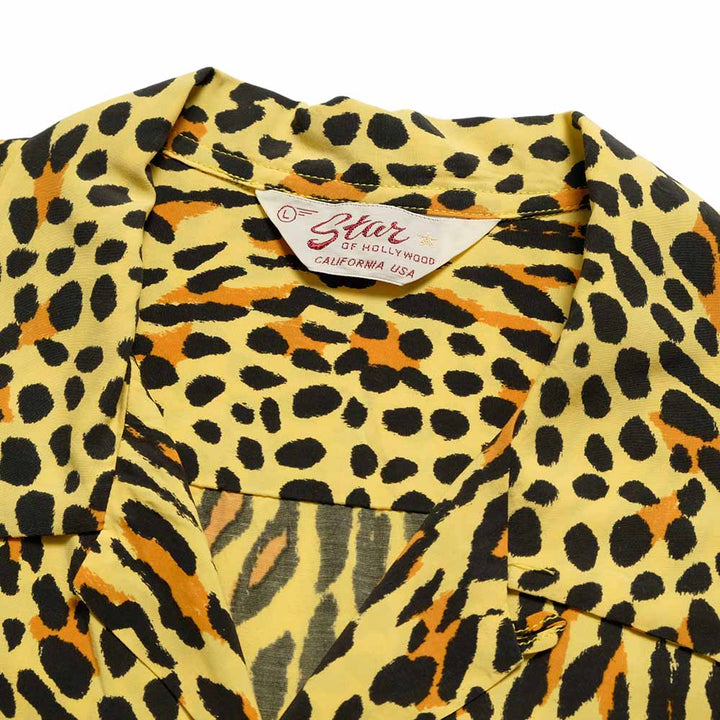 STAR OF HOLLYWOOD - HIGH DENSITY RAYON OPEN SHIRT - OCELOT - SH39708