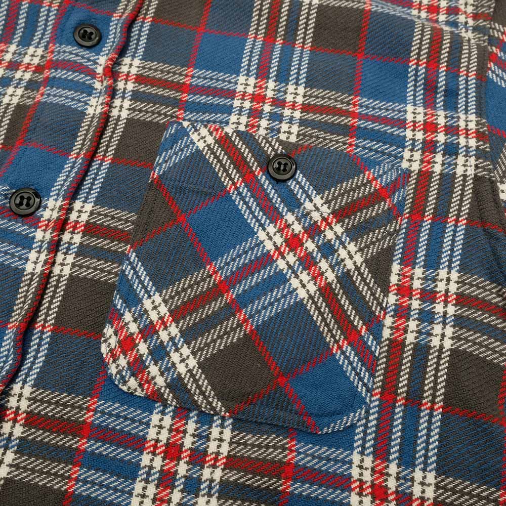 SUGAR CANE - TWILL PLAID WORK SHIRT - SC29564