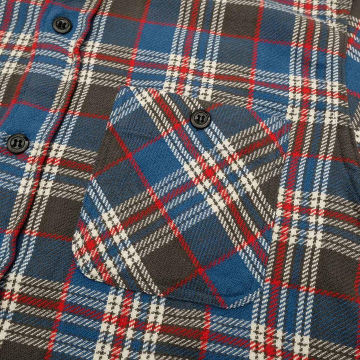 SUGAR CANE - TWILL PLAID WORK SHIRT - SC29564