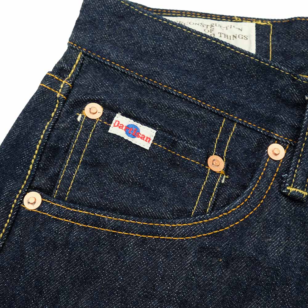 STUDIO D’ARTISAN - 15oz. Natural Indigo Relaxed Tapered Jeans - SD-808