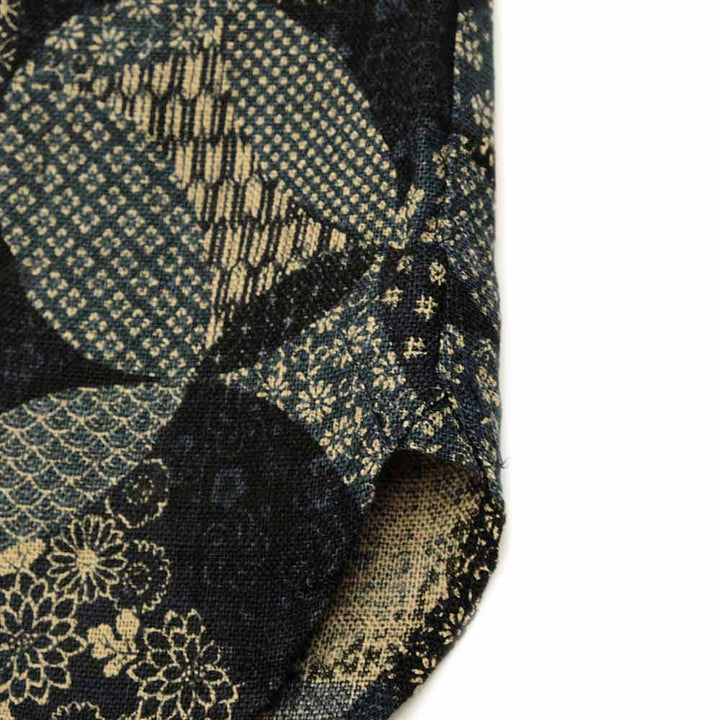 衣櫻 - ムラ糸クロス素材 - 長袖レギュラーシャツ - 変わり七宝 - SA1718