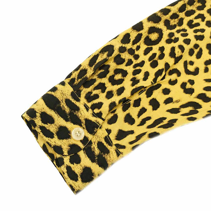 STAR OF HOLLYWOOD - HIGH DENSITY RAYON L/S OPEN SHIRT - LEOPARD - SH29489