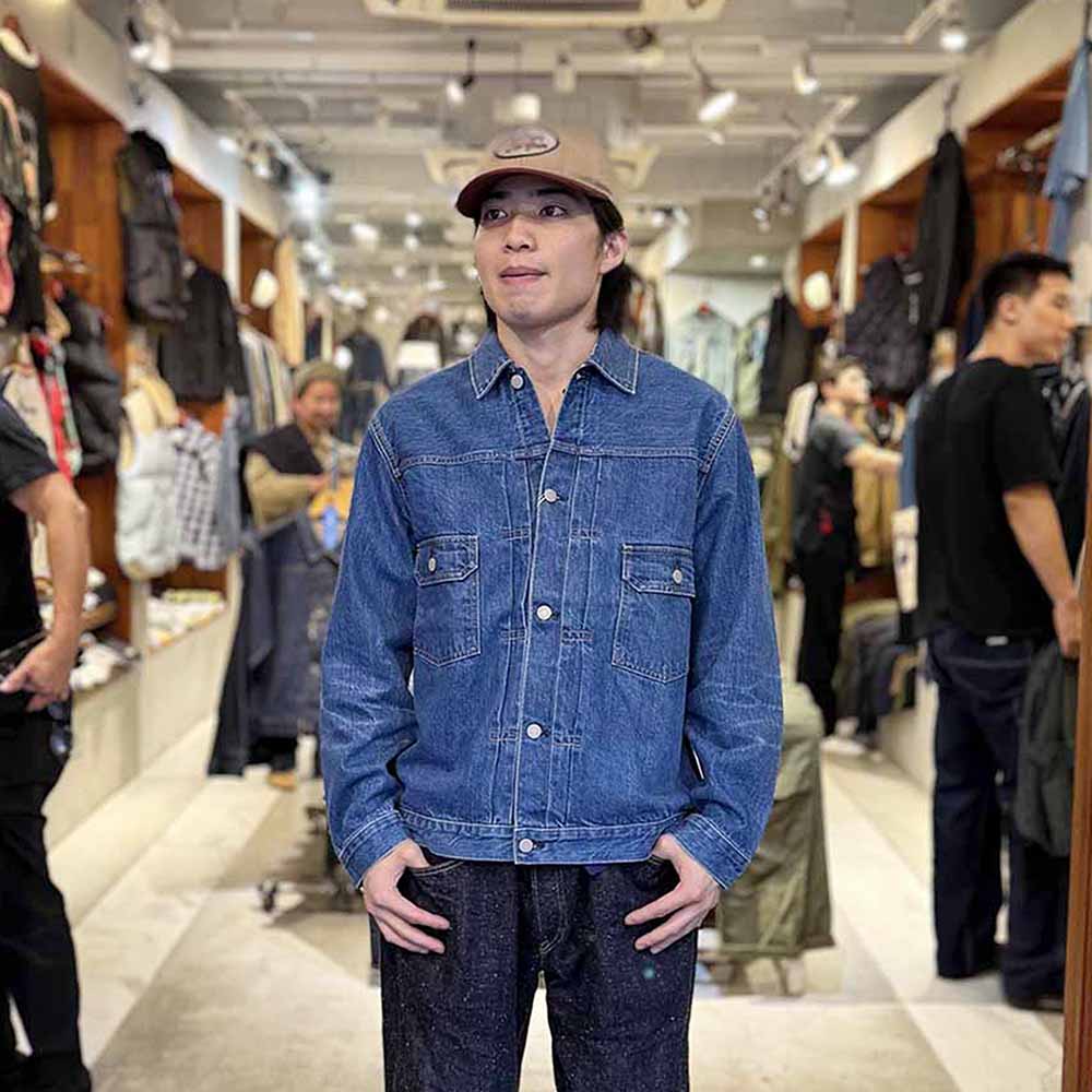 BLUE BLUE - JK02 MOD Superior Pima Cotton - Selvedge Denim 2nd Type Trucker Jacket - FADE WASH - 1009866