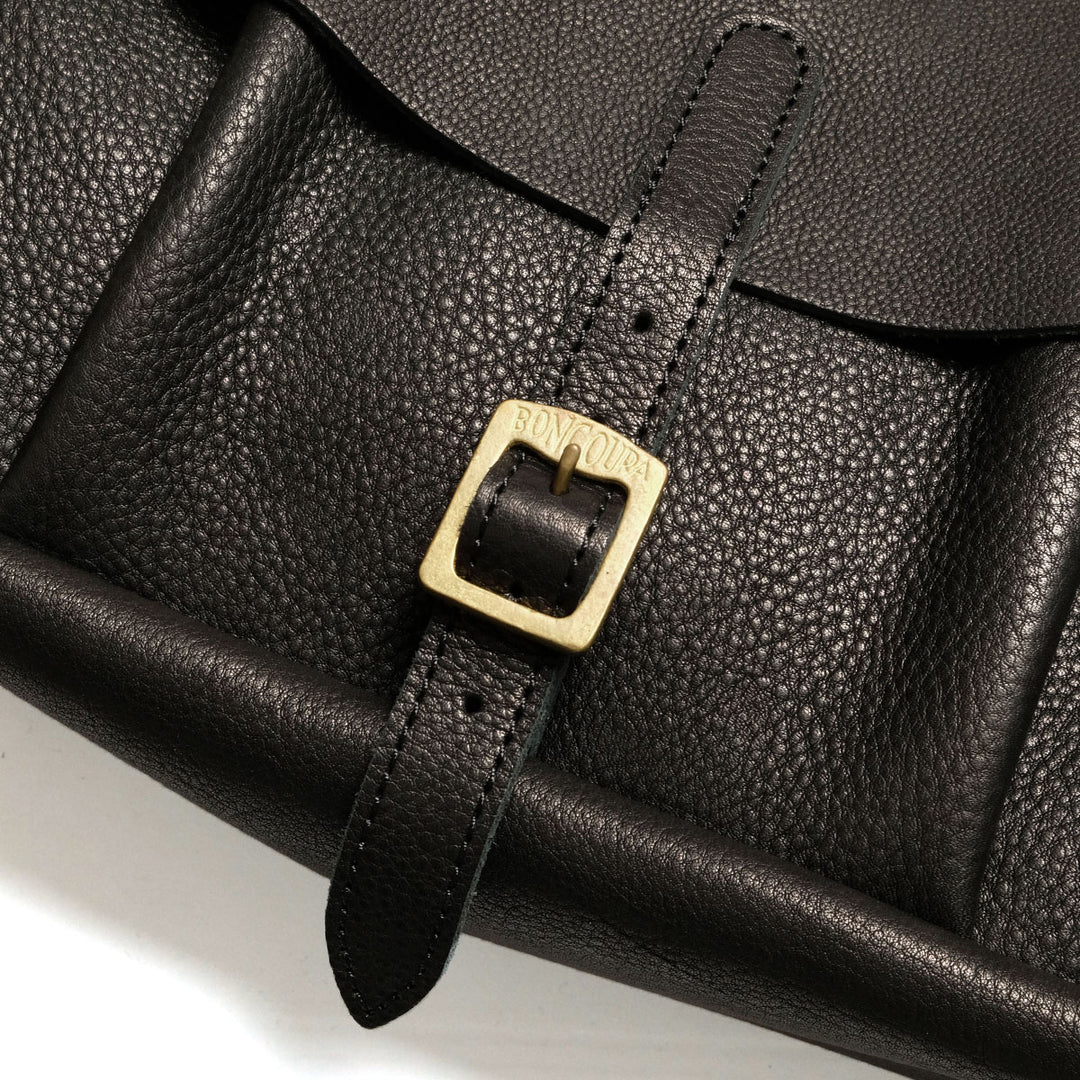BONCOURA - Mail Bag Leather - Black - BO-MAIL-26