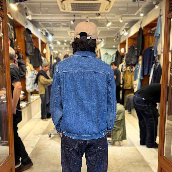 BLUE BLUE - JK02 MOD Superior Pima Cotton - Selvedge Denim 2nd Type Trucker Jacket - FADE WASH - 1009866