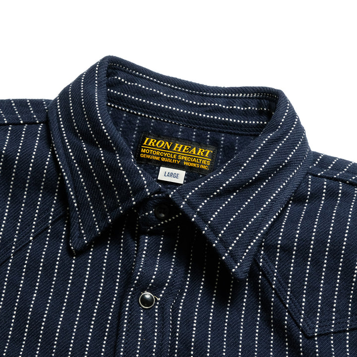 IRON HEART - UHF WESTERN SHIRT - CHALK STRIPE - IHSH-401