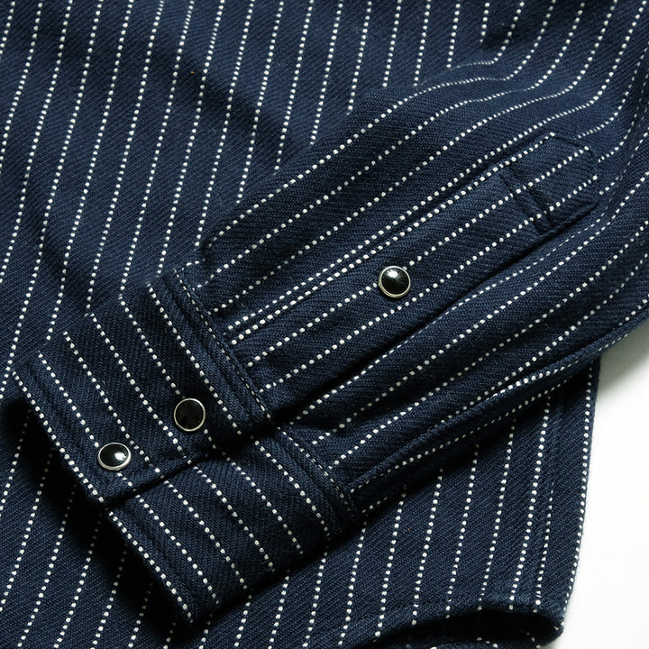 IRON HEART - UHF WESTERN SHIRT - CHALK STRIPE - IHSH-401