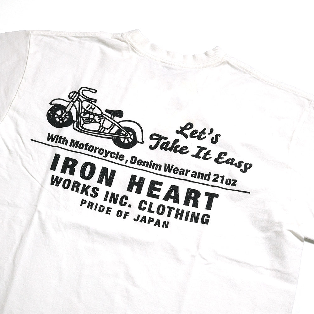 IRON HEART - 7.5oz HEAVY BODY PRINT T-SHIRT - Old Sign - IHT-2404