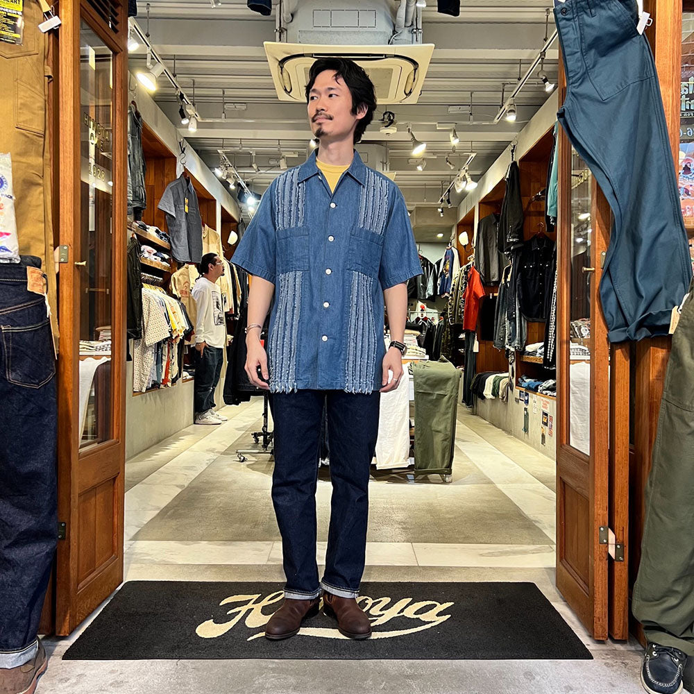 BLUE BLUE - Fringe Tuck Cuban Shirt - 1007772