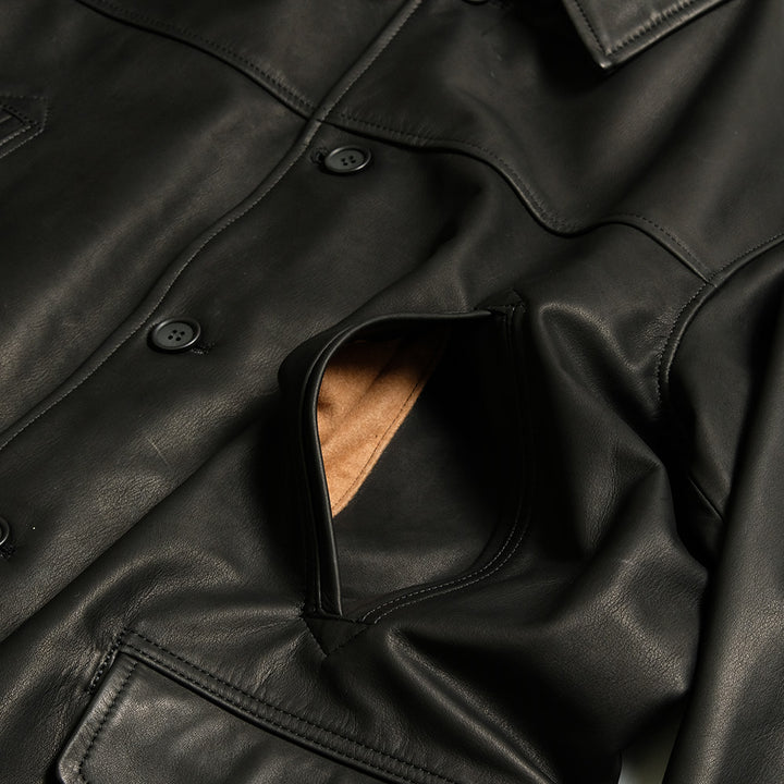 A VONTADE - Leather Car Coat- RD-0106-24