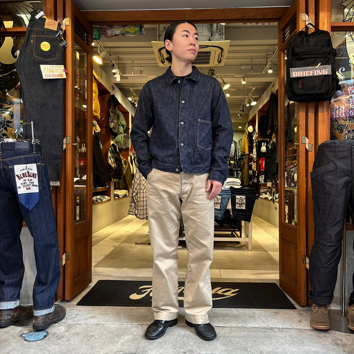 A VONTADE - Coal Mine Blouse -13.5oz Brown Cotton Selvedge Denim - VTD-0541-JK2