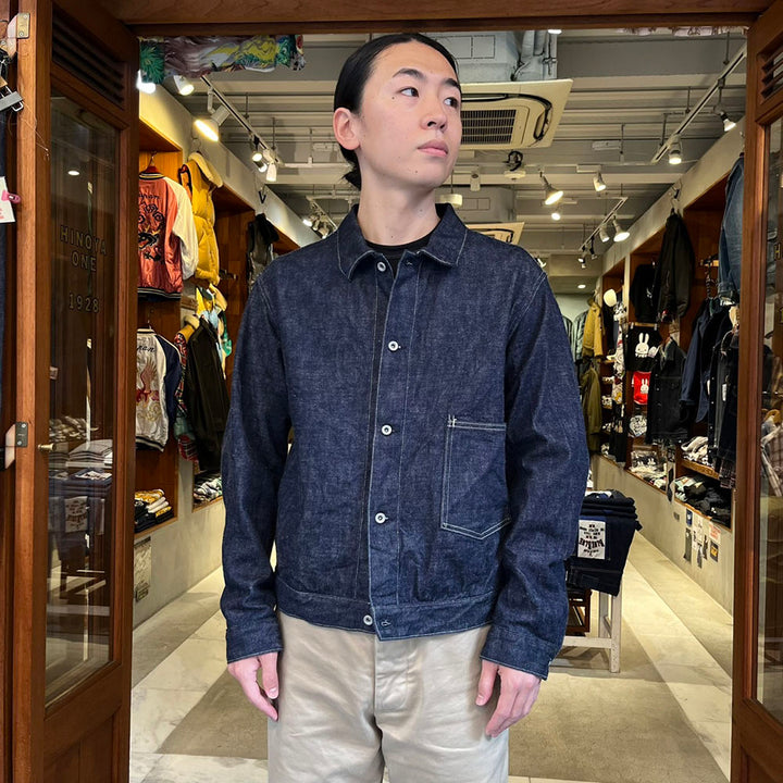 A VONTADE - Coal Mine Blouse -13.5oz Brown Cotton Selvedge Denim - VTD-0541-JK2