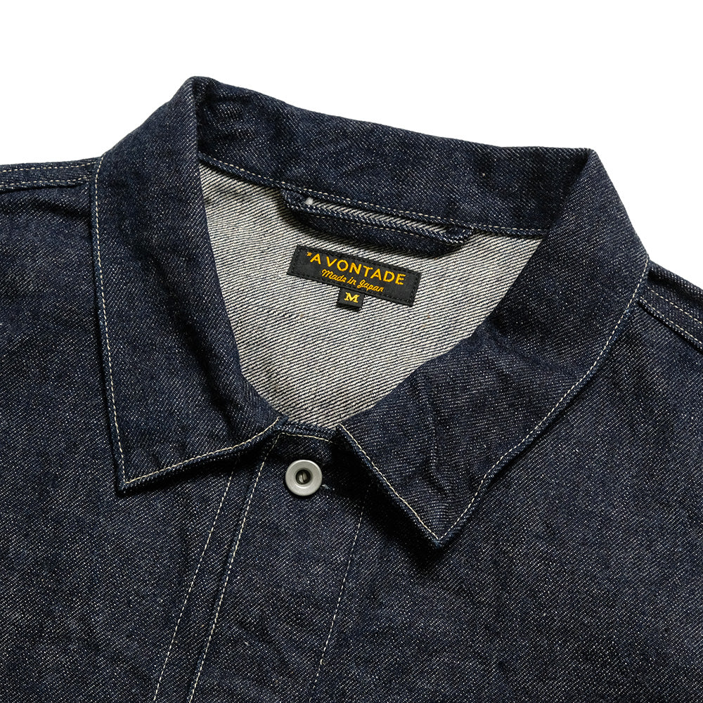 A VONTADE - Coal Mine Blouse -13.5oz Brown Cotton Selvedge Denim - VTD-0541-JK2