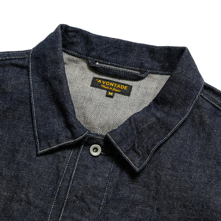 A VONTADE - Coal Mine Blouse -13.5oz Brown Cotton Selvedge Denim - VTD-0541-JK2
