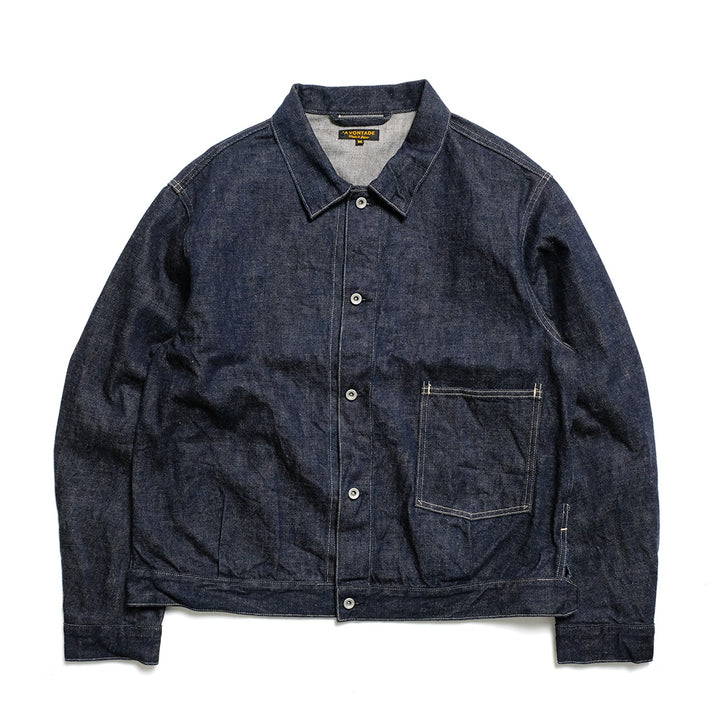 A VONTADE - Coal Mine Blouse -13.5oz Brown Cotton Selvedge Denim - VTD-0541-JK2