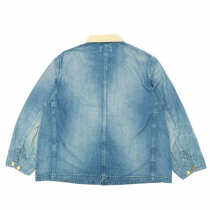 HOLLYWOOD RANCH MARKET - Light Denim Vintage Wash Short Coveralls Jacket - 1017906