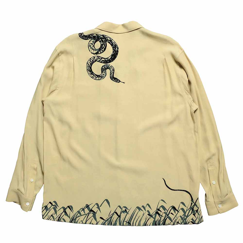 OLD JOE BRAND - ORIGINAL PRINTED OPEN COLLAR SHIRTS “Hebi” Long-sleeve - 251OJ-SH25