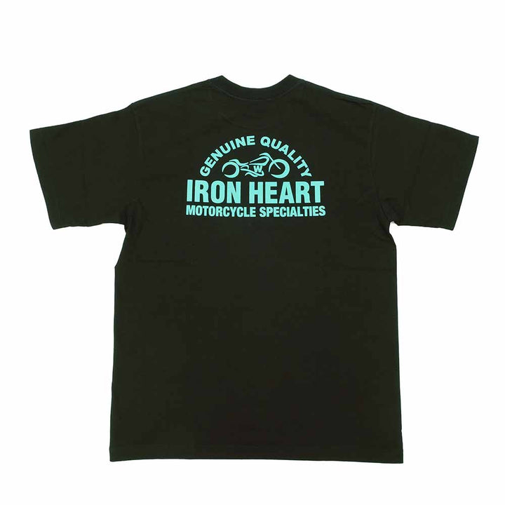 IRON HEART - 7.5oz HEAVY BODY PRINT T-SHIRT - Bike & Logo - IHT-2504