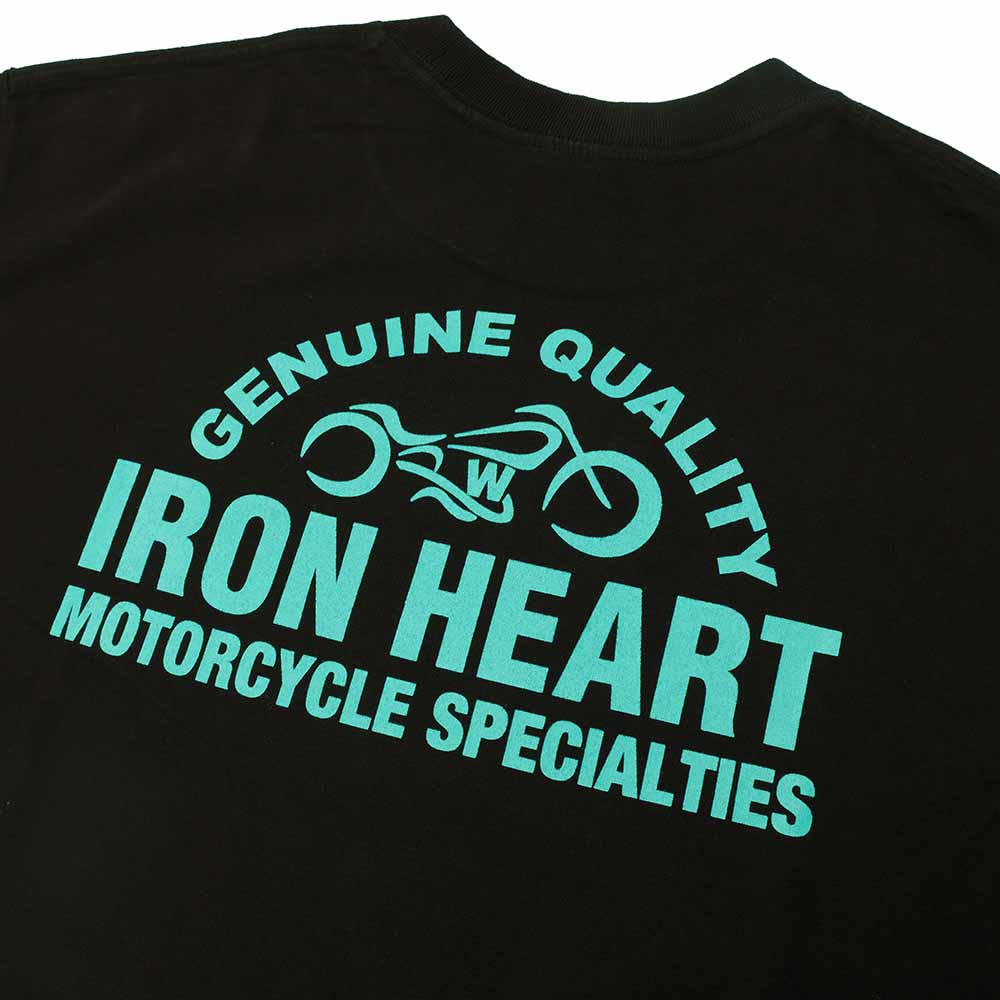 IRON HEART - 7.5oz HEAVY BODY PRINT T-SHIRT - Bike & Logo - IHT-2504