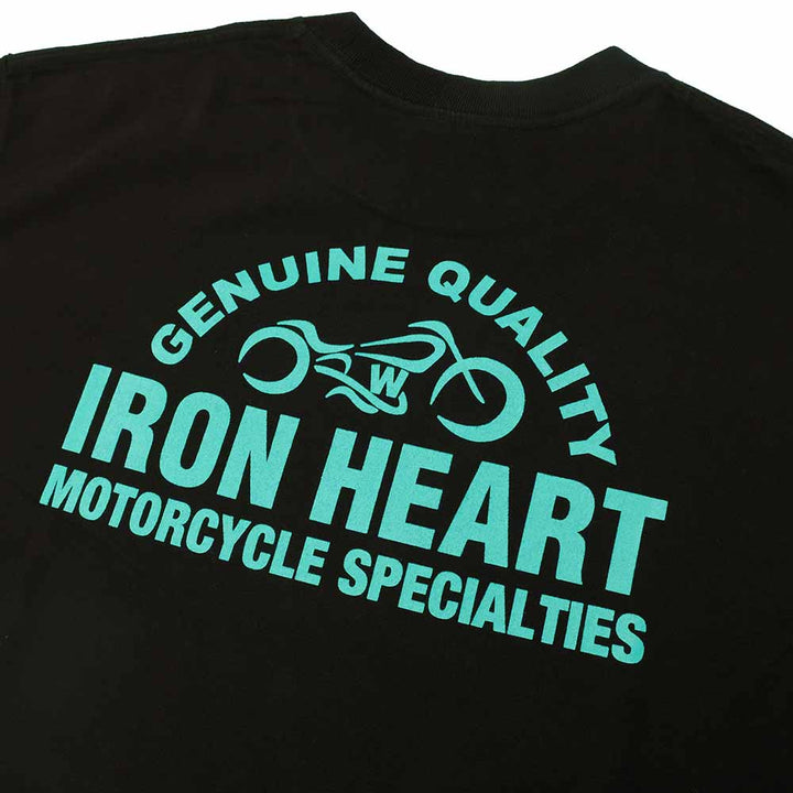 IRON HEART - 7.5oz HEAVY BODY PRINT T-SHIRT - Bike & Logo - IHT-2504