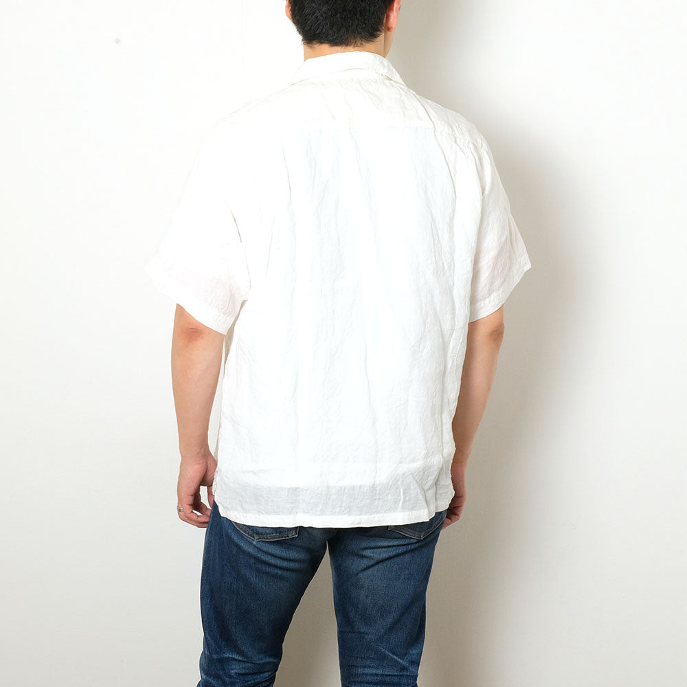 BURGUS PLUS - Linen Open-Collar Shirt - BP23501