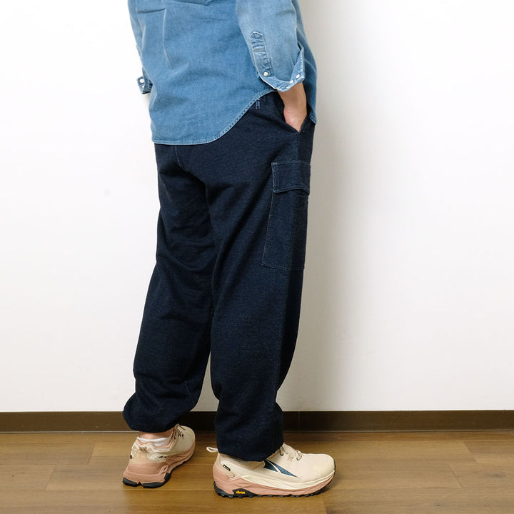 BURGUS PLUS - Indigo Cargo Sweat Pant - BP24302