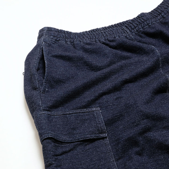 BURGUS PLUS - Indigo Cargo Sweat Pant - BP24302