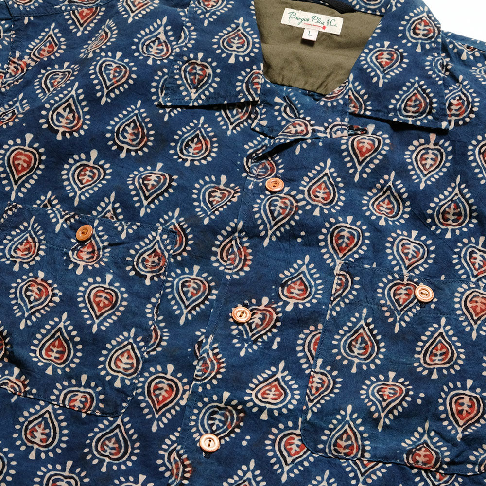 BURGUS PLUS - Open Collar Batik Shirt - BP24503