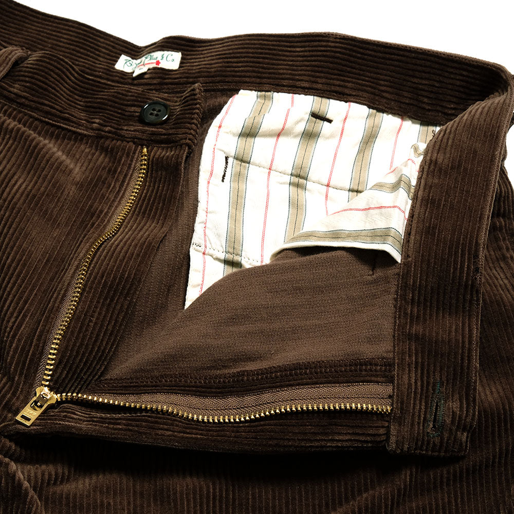 BURGUS PLUS - Wide Wale Corduroy 2Tuck Trousers - BP25304a
