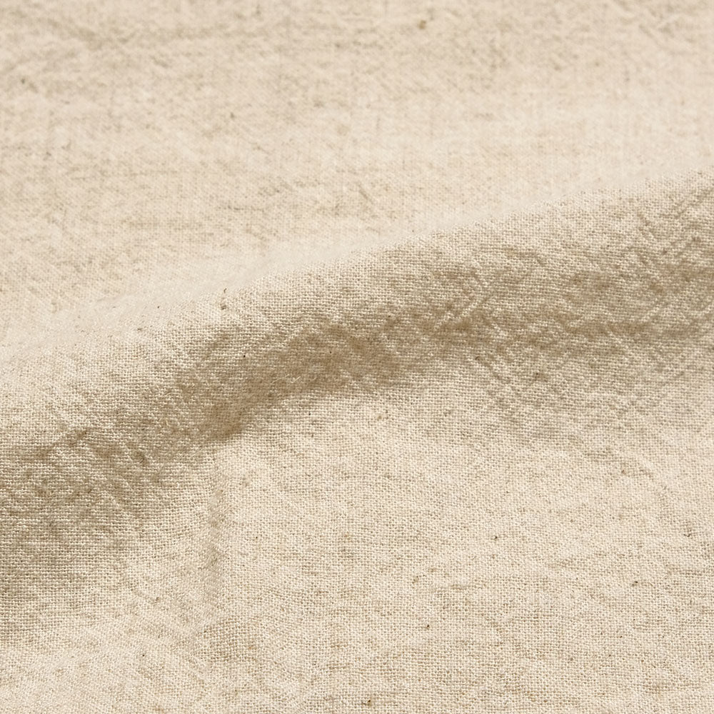 BURGUS PLUS - Open Collar Cotton Linen L/S Shirt - BP25501