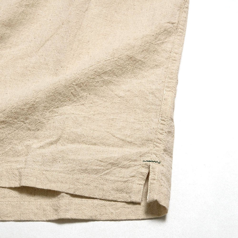 BURGUS PLUS - Open Collar Cotton Linen L/S Shirt - BP25501