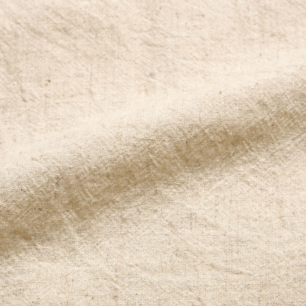 BURGUS PLUS - Open Collar Cotton Linen S/S Shirt - BP25502